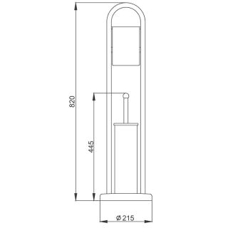 Ершик напольный  Frap F903 хром